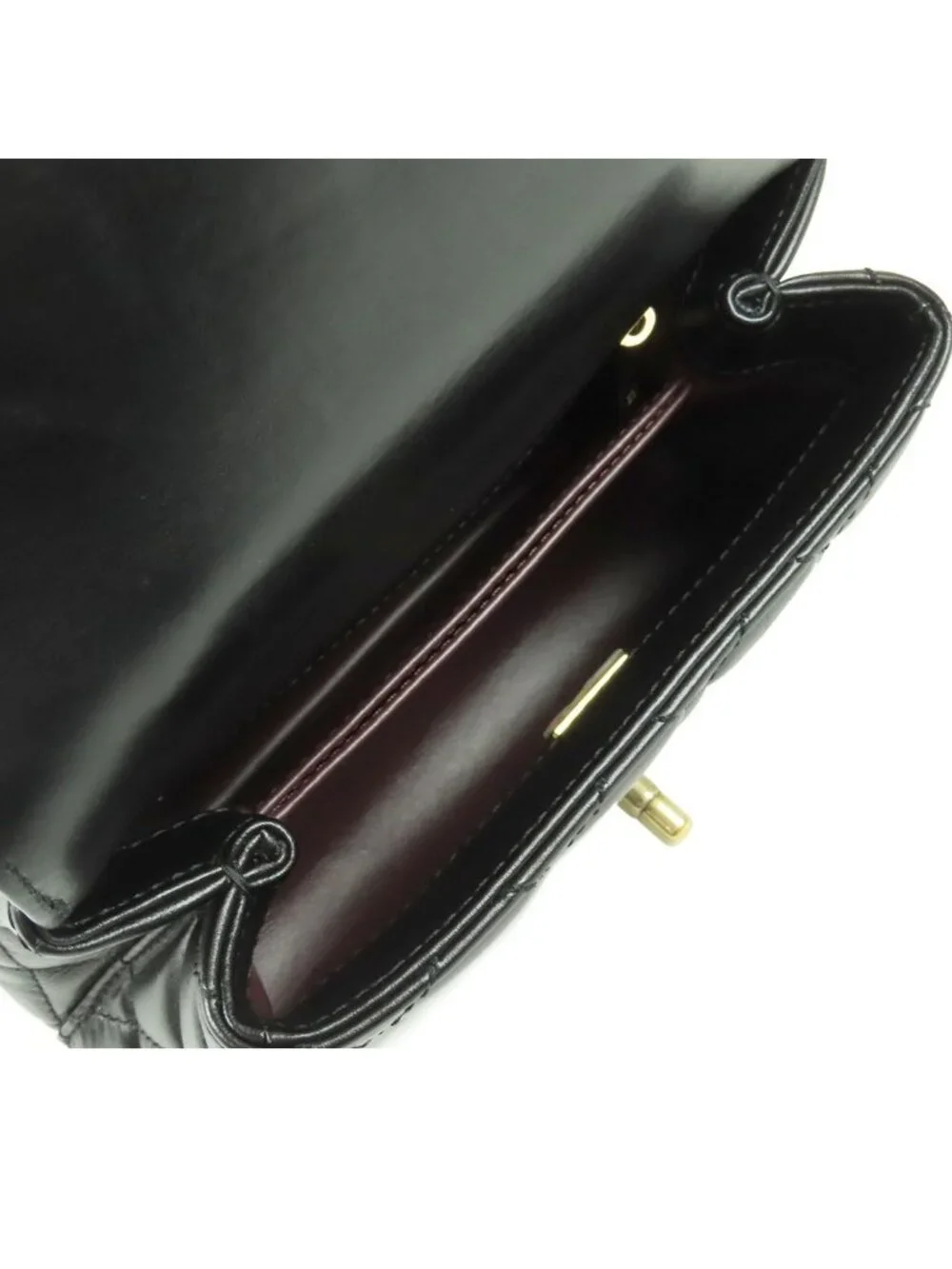 Chanel Coco Handle XS Flap Black Gold Calfskin 2-Way Shoulder Bag